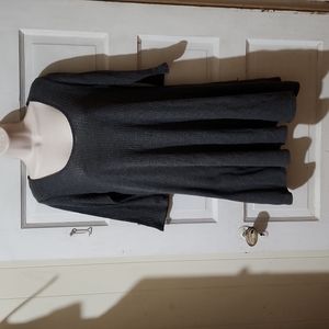 Alya 3/4 Sleeve Gray A-Line Dress S